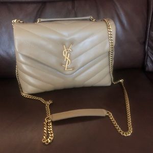 YSL LouLou Dark Beige Small